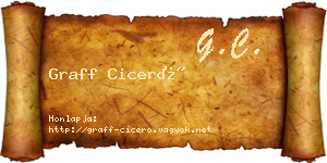 Graff Ciceró névjegykártya